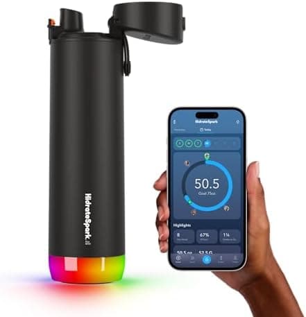 Hidrate Spark PRO Smart Water Bottle - Tracks Water Intake & Glows to Remind You to Stay Hydrated, Chug &…