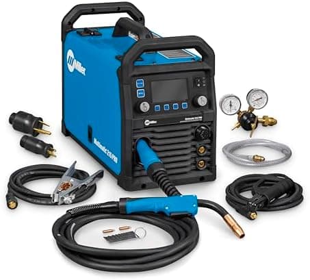 Miller Multimatic 215 PRO Multiprocess Welder – Pulsed MIG, Pulsed TIG, DC TIG & Stick Welding Machine with BeadVision™ & Program…