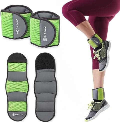 Gaiam Wrist and Ankle Weights, Wearable Bracelet to Strengthen, Tone & Sculpt, Adjustable Ankle Weights for…