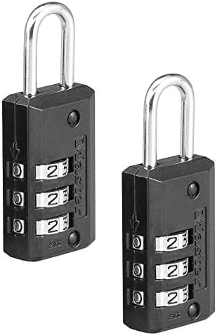 Master Lock Master Lock Black Set Your Own Combination Luggage Lock, Custom Combo Suitcase Padlock for Travel…