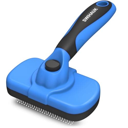 Swihauk Self Cleaning Slicker Brush - Skin Friendly Deshedding Grooming Tool for Dogs & Cats, Suitable for Shedding & Haired…