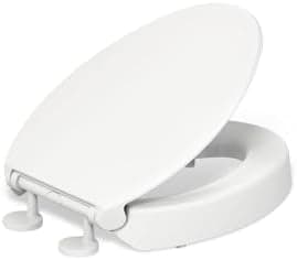 Kohler 25875-0 Hyten 3" Height, Elevated Soft Close Elongated Toilet Seat, Contoured Seat with Grip-Tight…