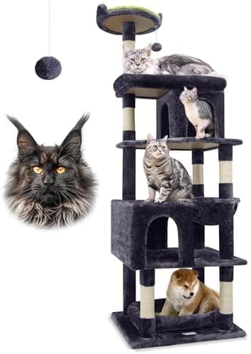 Globlazer Heavy Duty Cat Trees for Large Cats, Sturdy 72in Maine Coon Cat Tree for Large Cats 20 lbs+ Heavy Duty Cat Tower for…