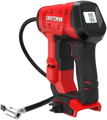 CRAFTSMAN V20 Air Compressor Portable, Cordless Tire Inflator, Up To 150 PSI Tire Pump, with Digital Pressure…