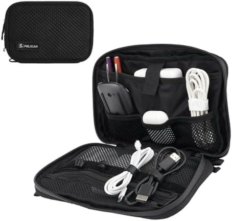 Pelican Electronic Organizer Travel Case - Portable Storage Bag with Multiple Storage Mesh Pockets for…