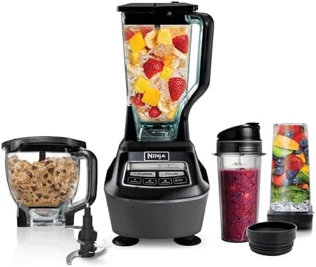 Ninja Kitchen System | All-in-One Food Processor & Blender for Smoothies | Includes Pitcher, (2) 16 oz. To-Go…