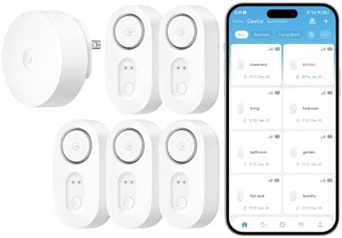 GoveeLife Upgraded Smart Water Leak Detector 1s with 1804 ft Ultra-Long Range, WiFi Water Sensor with…