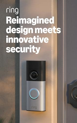 Ring Wired Doorbell Plus (newest model), Home or business security, Retinal 2K with wide-angle video, 4x…