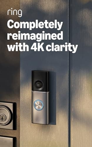 Ring Wired Doorbell Pro (newest model), Home or business security, Retinal 4K with wide-angle video, 10x…