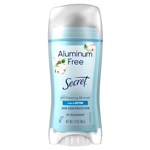 Secret Aluminum Free Deodorant for Women, 48hr Odor Protection, Free of Parabens Dyes Talc & Baking Soda, PH…