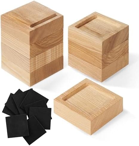 Bed Risers, Furniture Risers (Set of 8-Height 1") Can be Adjusted to 2'' 3''or 4'', Lifts Furniture Risers…