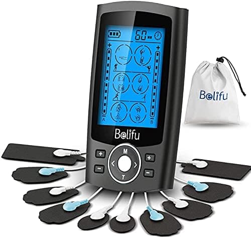 Belifu Dual Channel TENS EMS Unit 24 Modes Muscle Stimulator for Pain Relief Therapy, Electronic Pulse…