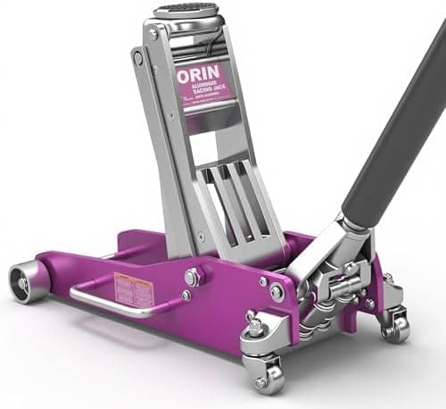 Torin 3 Ton (6,000 lb) All Aluminum Floor Jack with Dual Piston Quick Lift Pump, Pink, Ideal Gift