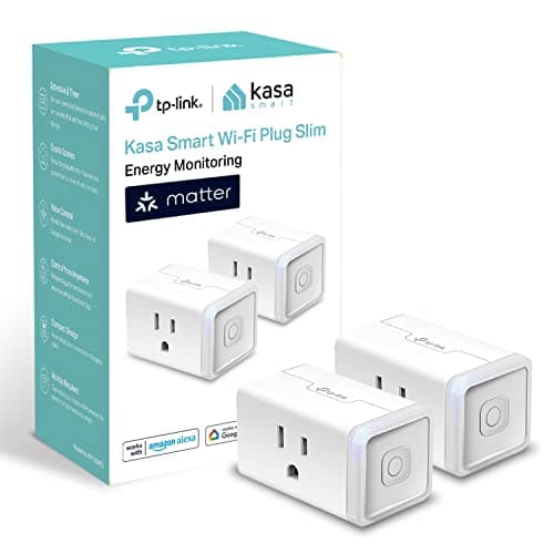 Kasa Smart Plug, Matter Compatible, Energy Monitoring, Compact Design, 15A/1800W Max, Super Easy Setup, Works with Apple Home…