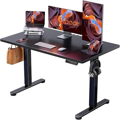 ErGear Height Adjustable Electric Standing Desk, 48 x 24 Inches Sit Stand up Desk, Memory Computer Home…