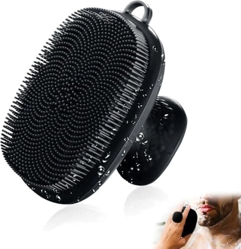 Face Scrubber, Silicone Face Scrubber for Men Facial Cleansing Brush Silicone Face Wash Brush Manual…