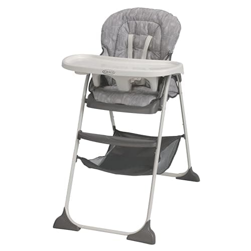 Graco® Slim Snacker High Chair, Ultra Slim, Fast-Folding, Multiple Recline Positions, Comfortable Feeding…