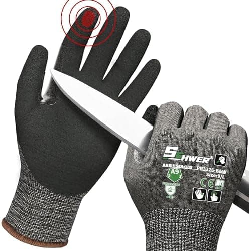Schwer ProGuard High Level Cut Resistant Work Gloves PR3326 for Extreme Protection,ANSI Cut Gloves with Reinforced Thumb, Non…