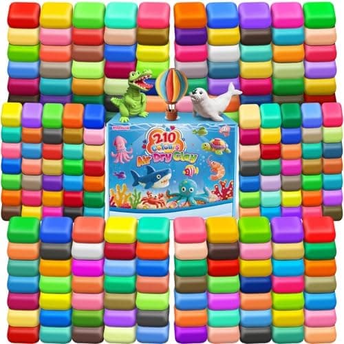 ESSENSON Air Dry Clay 210 Colors, Modeling Clay for Kids, DIY Molding Magic Clay for with Tools, Toys Gifts…