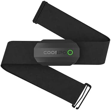 COOSPO Bluetooth Heart Rate Monitor Chest Strap H808S, ANT+ BLE HR Monitor Chest, HRM IP67 Waterproof, 300H Battery Life