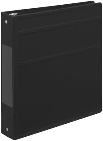 Carstens 1.5-Inch Heavy Duty 3-Ring Binder - Side Opening, Black, Durable Plastic, Precision No-Gap Rings…