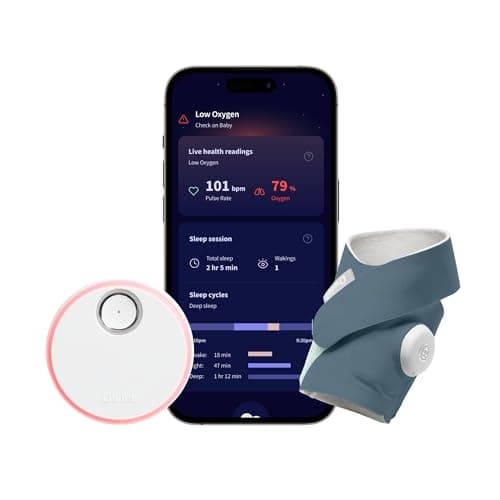 Owlet Dream Sock – Smart Wearable Baby Monitor, Infant SpO2 Monitor Tracks Heart Rate & Oxygen - Parents…
