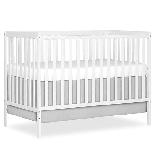Dream On Me Synergy 5-in-1 Convertible Full-Size Baby Crib with Toddler, Day & Full Bed Conversion in White…