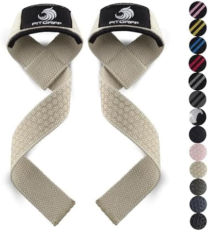 Fitgriff® Lifting Wrist Straps for Weightlifting, Gym, Deadlift, Workout (Made of Premium Cotton & Padded) - Men & Women
