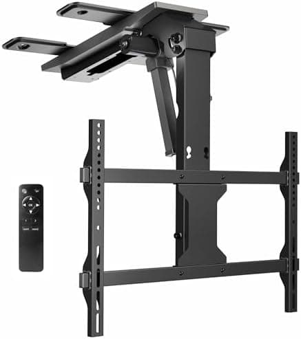 VIVO Electric Flip Down Ceiling TV Mount for 37 to 70 inch Screens, Large Motorized Flat or Pitched Ceiling…
