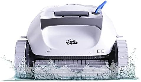 Dolphin E10 Automatic Robotic Pool Vacuum Cleaner, Active Scrubber Brush, Top Load Filters Access