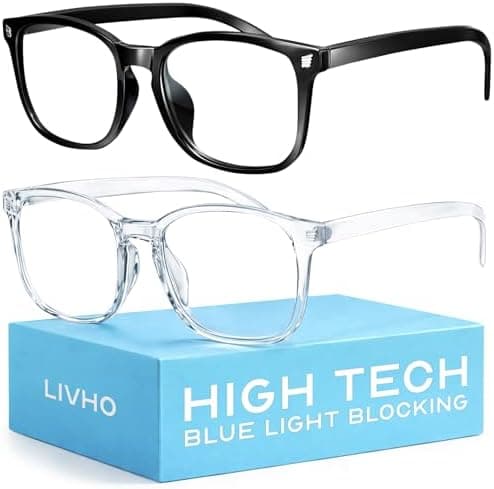 livho High Tech Blue Light Glasses - Advanced Blue Light Blocking Computer Glasses - Screen Fatigue & UV…