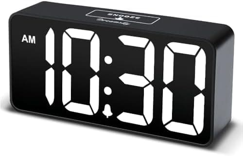 DreamSky Small Digital Alarm Clock for Bederoom, Large Big Numbers Display with Dimmer for Living Room…