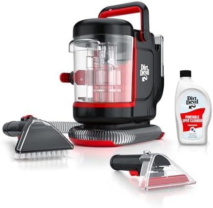 Dirt Devil Portable Spot Cleaner Machine for Carpet and Upholstery, Powerful Suction Spot Cleaning Machine with Versatile Tools…