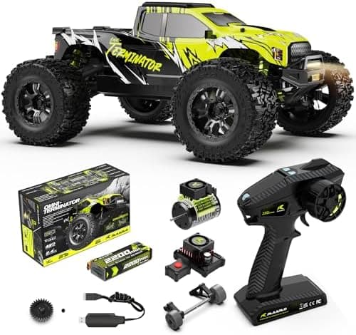 AMORIL 1/10 RTR Brushless Fast RC Cars for Adults,Max 50mph Hobby Electric Off-Road Monster Truck,Waterproof…