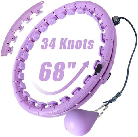 OurStarry 34 Knots Weighted Workout Hoop Plus Size, Smart Waist Exercise Ring for Adults Weight Loss