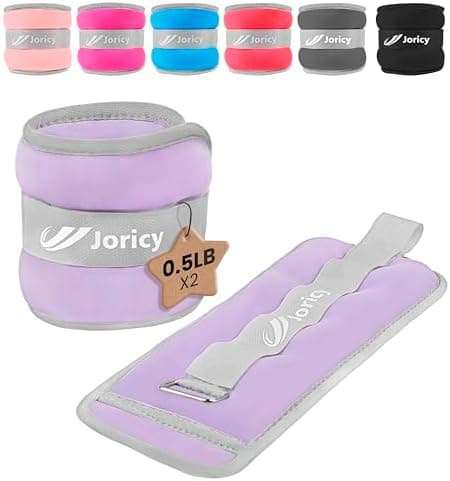 Ankle Weights A Pair of 1/2/3/4/6/8/10/12/20 LBS Wrist Leg Arm Weights for Women Men with Adjustable Straps…